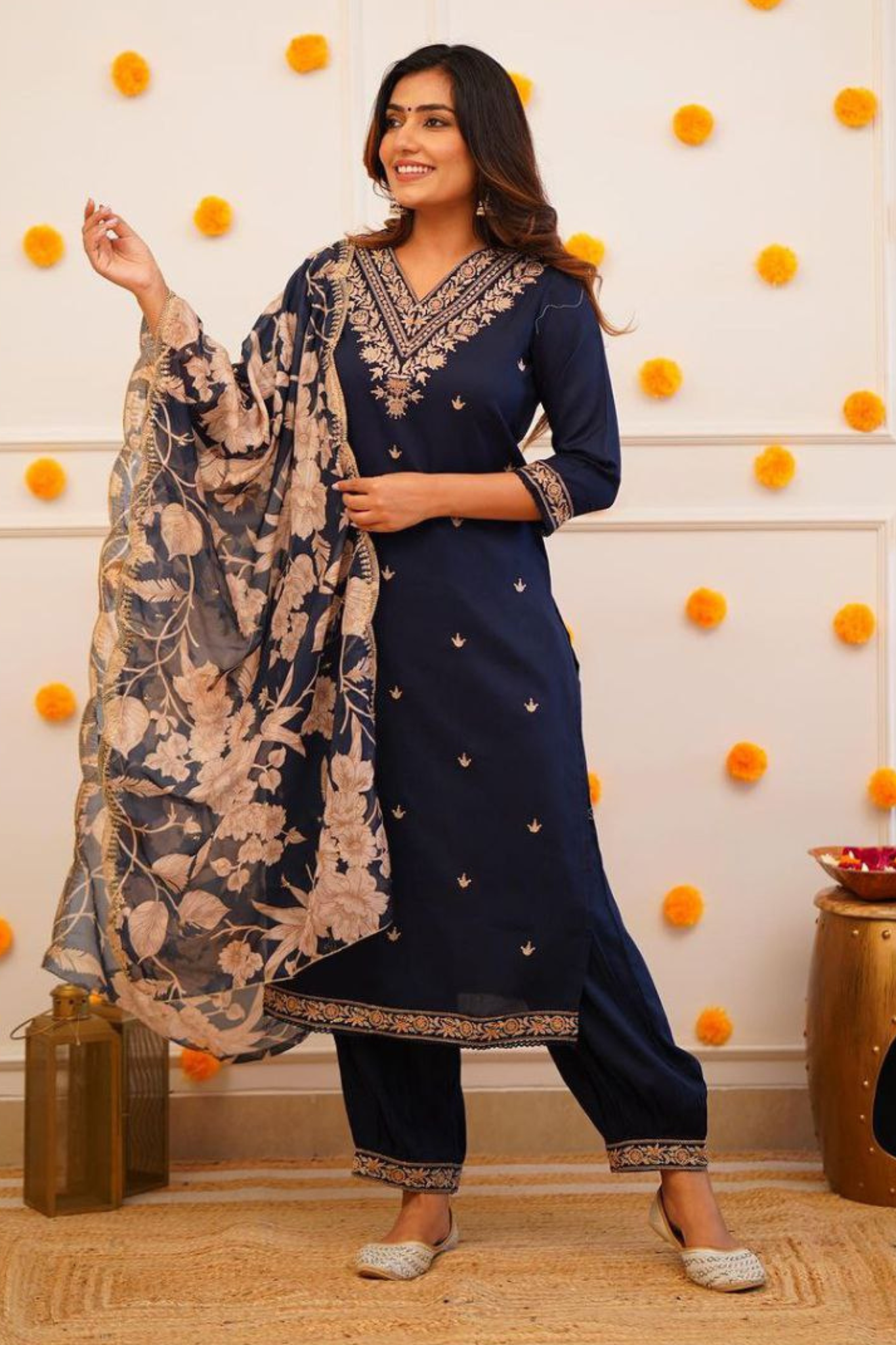 Exclusive Festive Wear Heavy Rayon kurta with Pant & Organza Dupatta Set