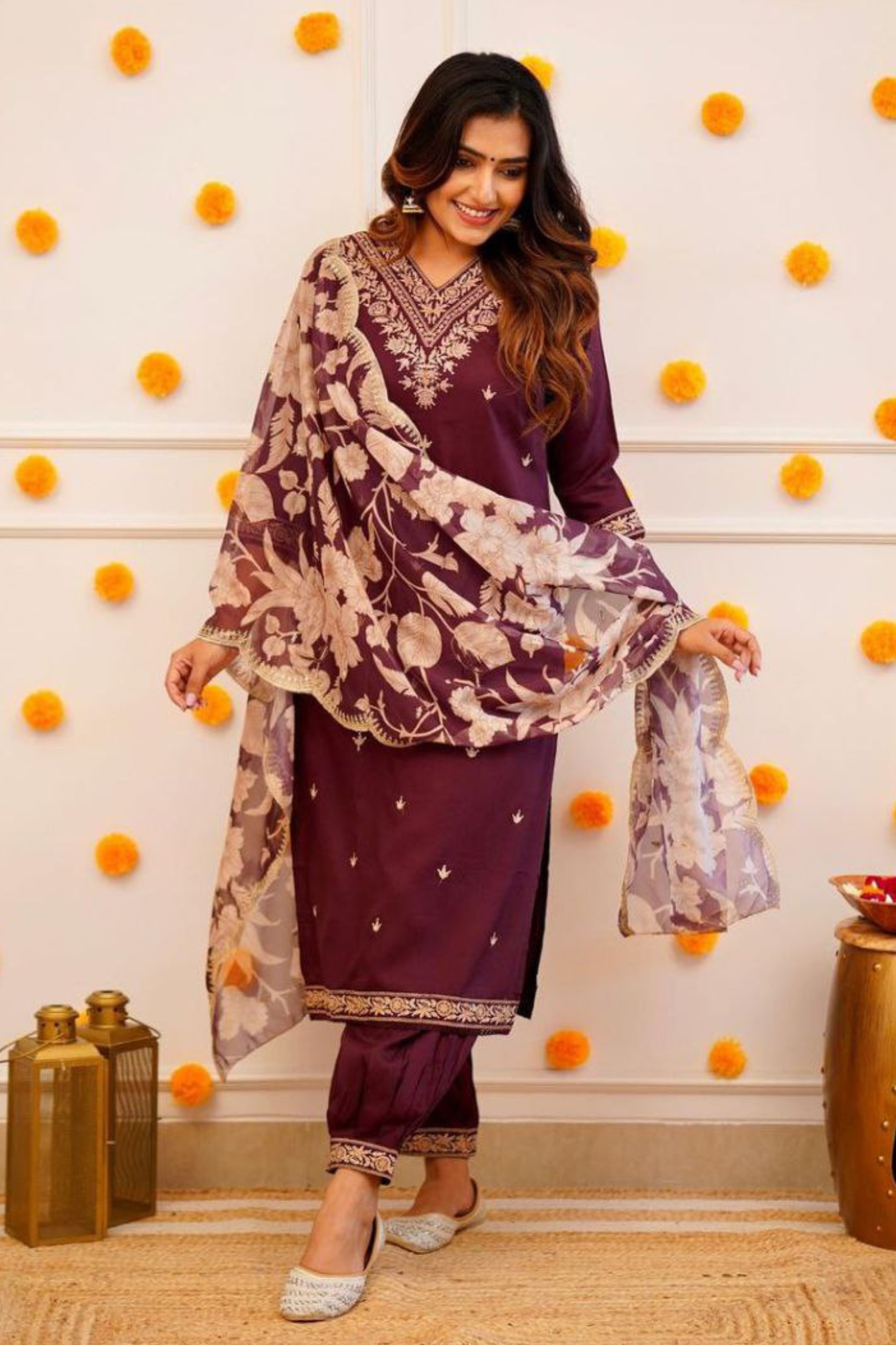 Exclusive Festive Wear Heavy Rayon kurta with Pant & Organza Dupatta Set